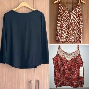 Women's large tops shirts, some tagged